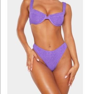 Purple Mini Crinkle Cheeky Bum size 6